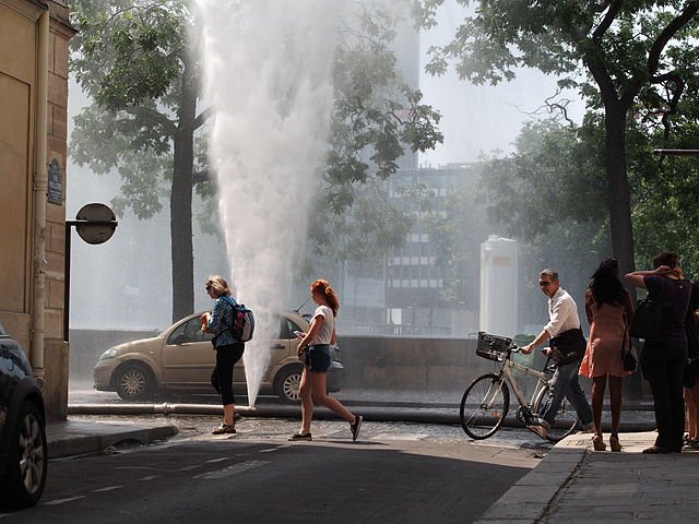 Fuite d'eau sur Paris