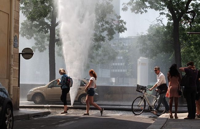 Fuite d'eau sur Paris